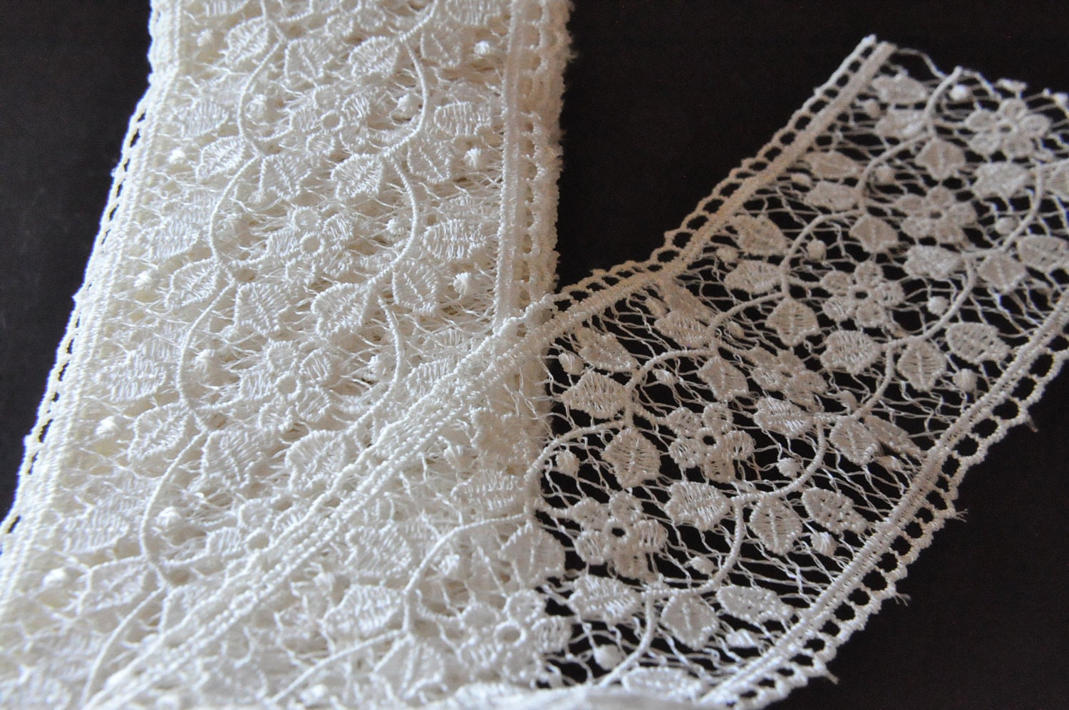 Cream Bridal Floral Lace Trim