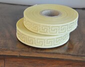 Ivory  Greek Key Jacquard  Ribbon  Trim 15mm