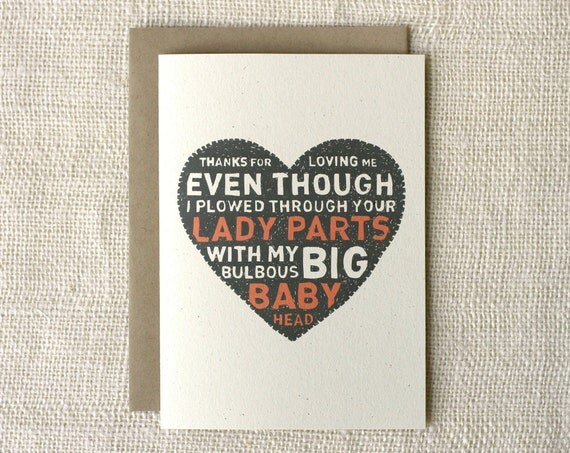 Mother's Day Card - Baby Head