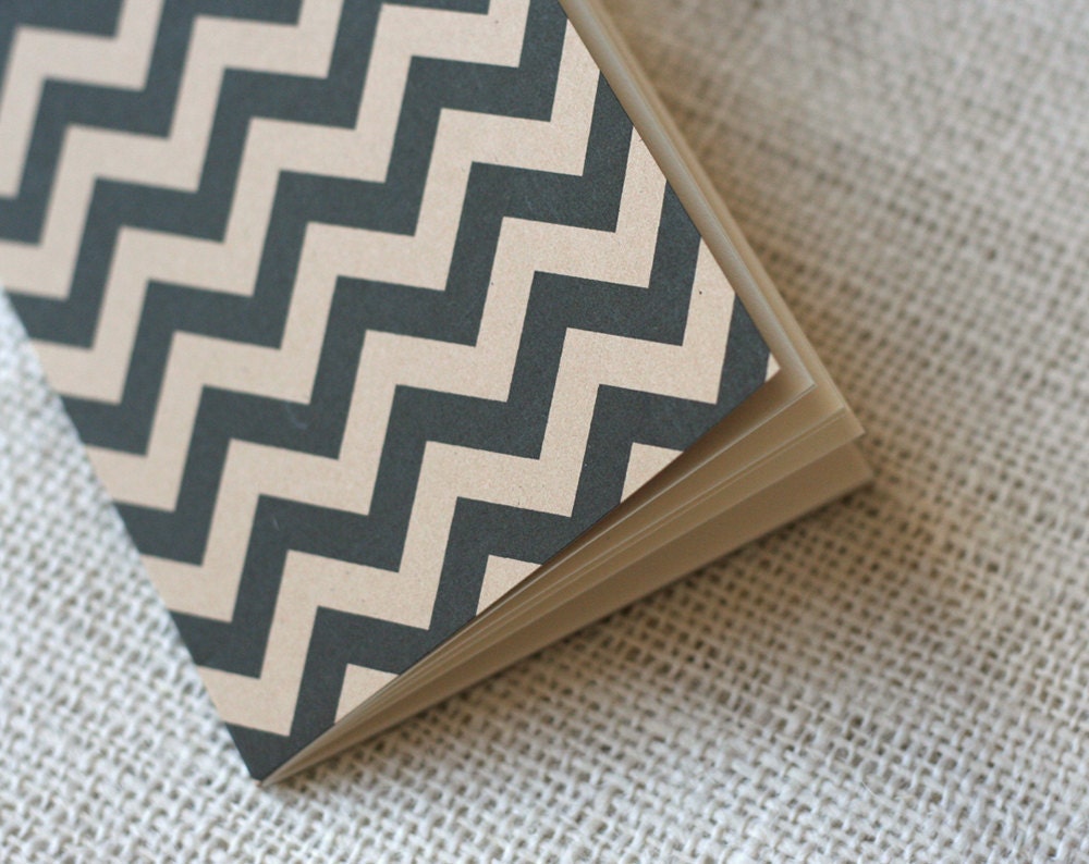 Jotter, Pocket Notebook, Mini Journal - Chevron Stripe