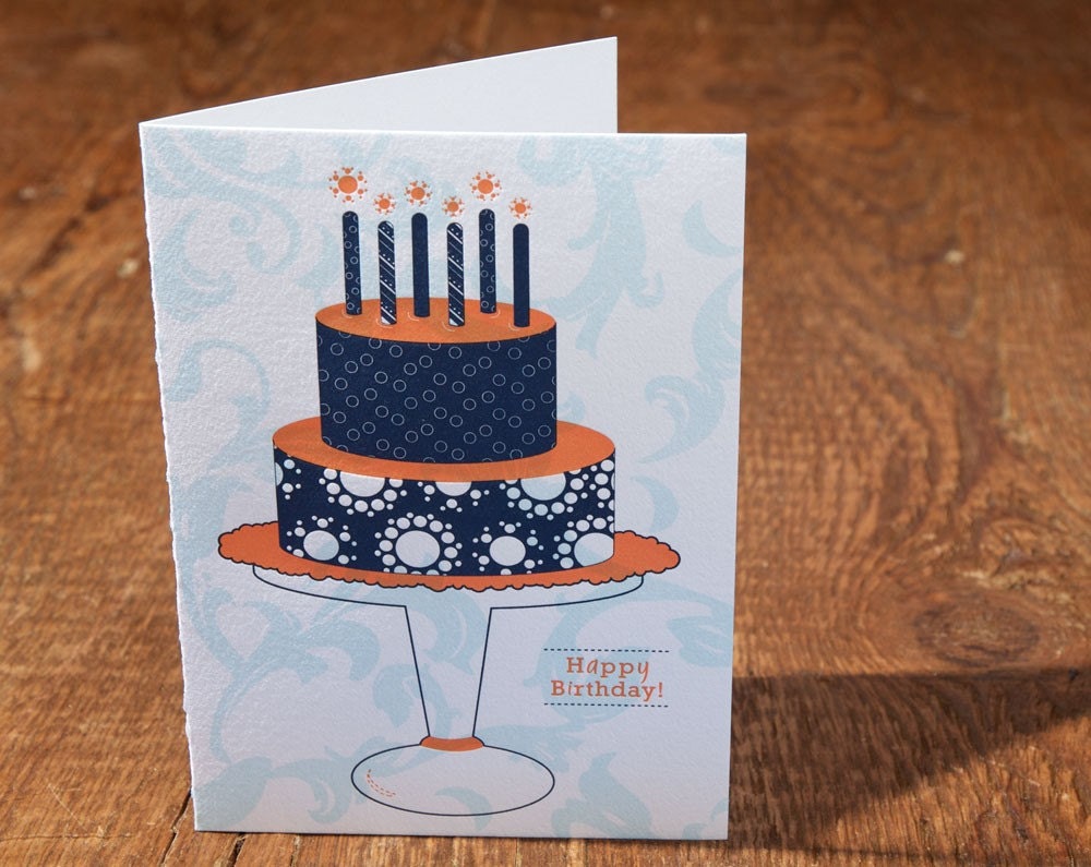 birthday / sparkle / letterpress card
