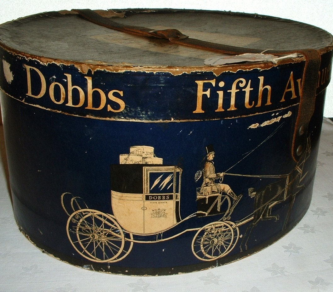 Antique Hat Box Dobbs Fifth Avenue New York by MostlyMadelines