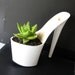 RESERVED planter: reclaimed platform stiletto with aloe. feminist art. centerpiece