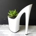 RESERVED planter: reclaimed platform stiletto with aloe. feminist art. centerpiece