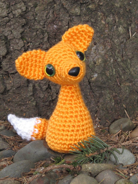PATTERN - Crocheted Red Fox Amigurumi Animal Pattern