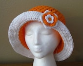 PATTERN Cotton Brimmed Sun Hat in all sizes: 0-3m, 3-6m, 12-24m, 2T-4T, child and adult sizes