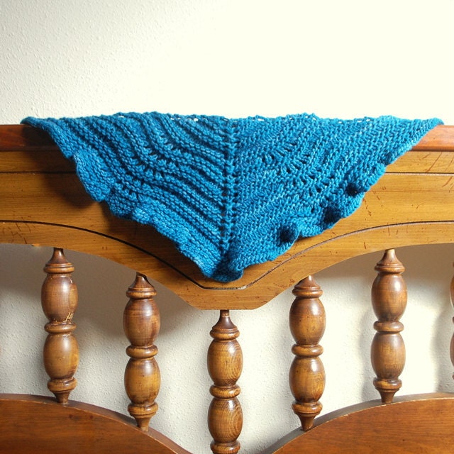 Teal Ruffle Bandana - Women's Blue Headscarf Head Covering