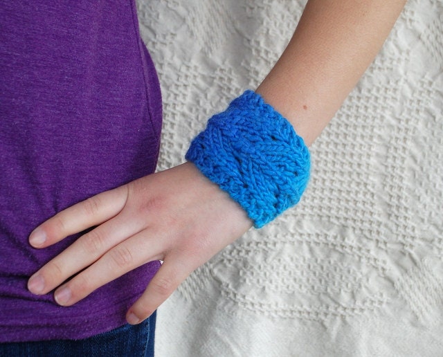 Teal Lace Bracelet - Women's Blue Lace Wrist Warmer