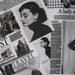 Lovely waterproof vinyl fabric - Newspaper black and white - 20in X 30in