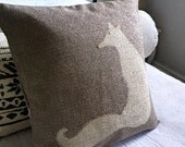 limited hand printed mink sitting fox cushion cover