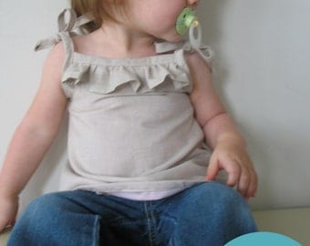 Cute Little Ruffle Shirt tutorial and pattern PDF child 6M-3T EASY Sew