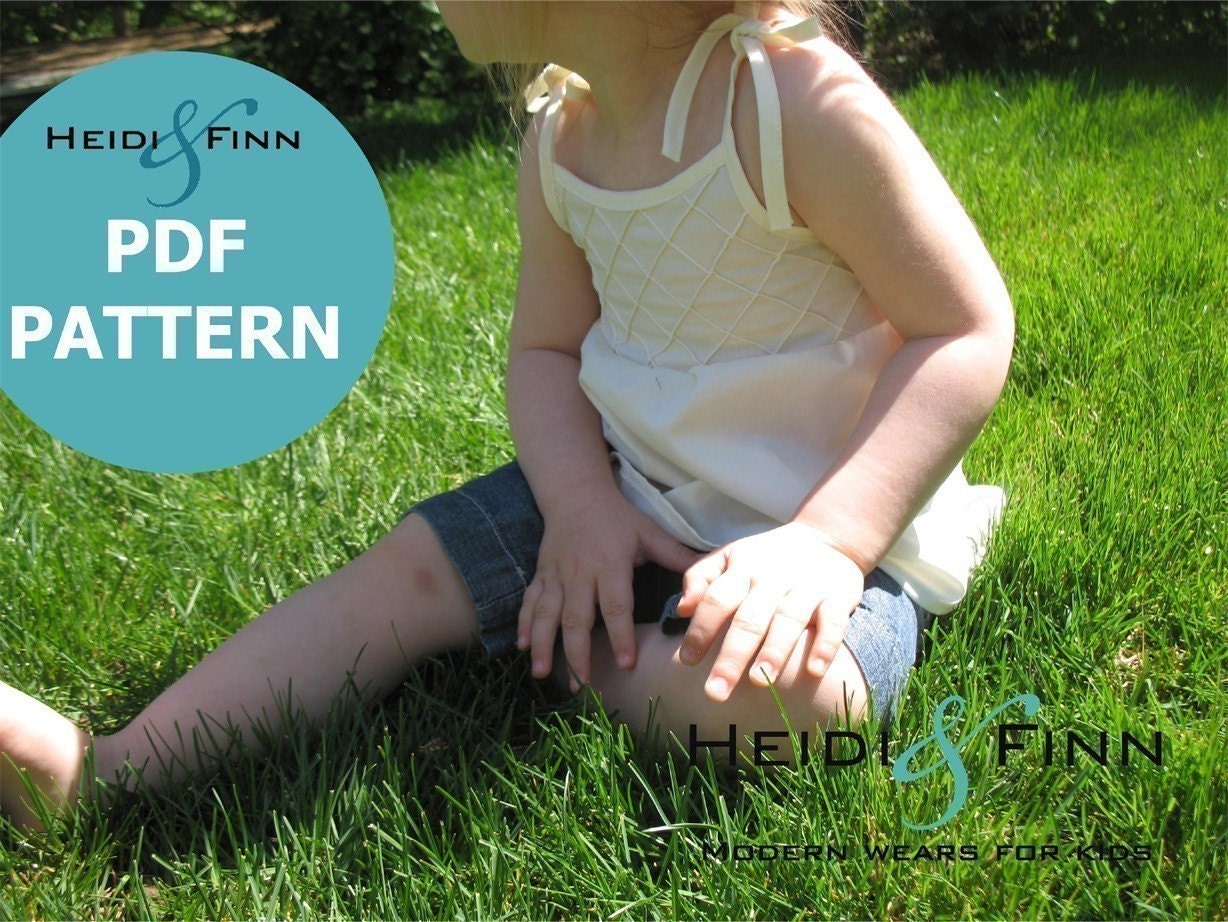 CrissCross Top PDF pattern and tutorial 6M-5T tank shirt pintuck