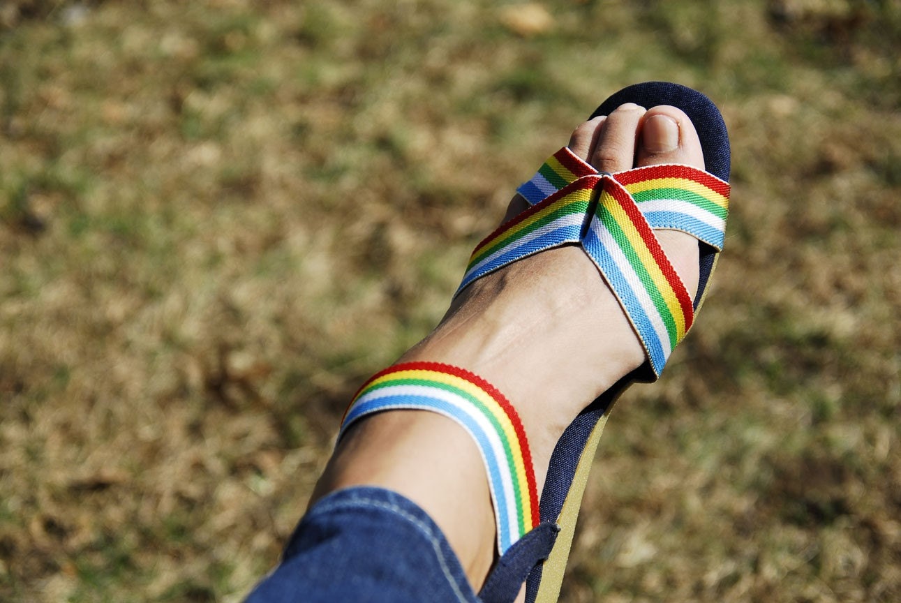 SALE Rainbow Strappy Sandals 9-9.5