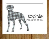 Weimaraner Personalized Notepads -- To Dog List Custom Breed