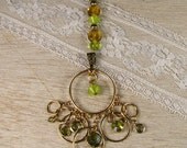 Gold, Green, and Yellow Sparkle Car Ornament