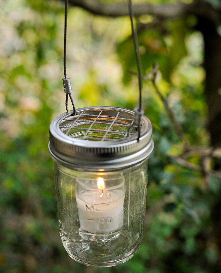 Mason Jar 3 in 1 Candle Holder/ Flower Holder/ Planter Set of 5