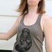 Sloth Playing the Ukulele Hand Drawn Design on American Apparel Tri-Coffee RacerBack Tank  for Women