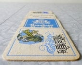 Vintage Coaster Set, Beer Coasters - blue, gift for him, for men, fathers day, dude gift, European, barware, novelty gift, bar decor