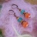 Mango Sky, Lucite and Copper Earrings