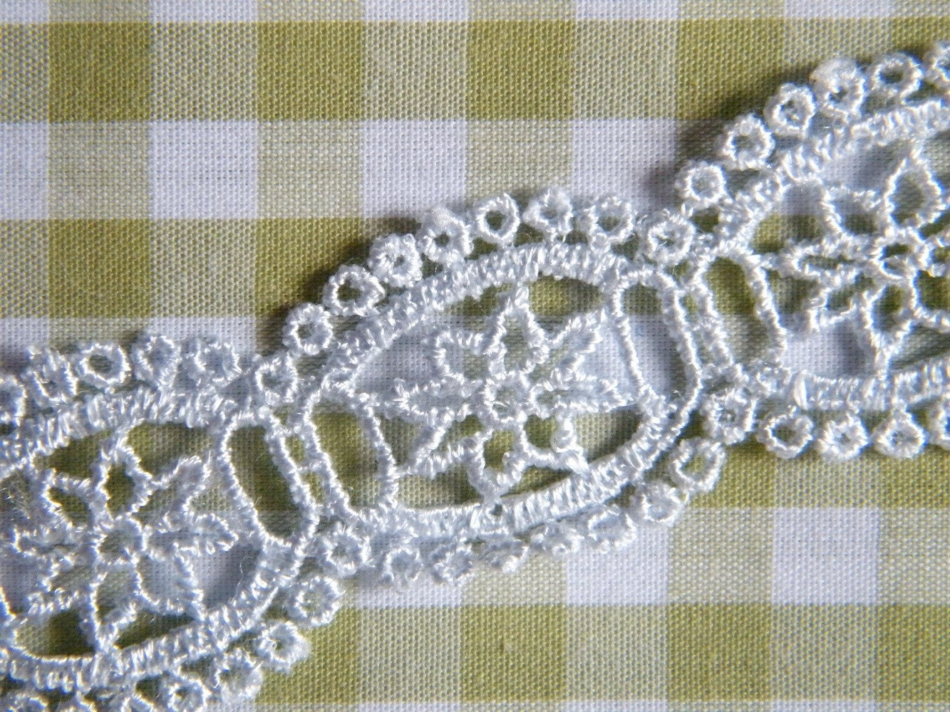 Light Blue Grey Floral Embroidery Lace (1 Meter)