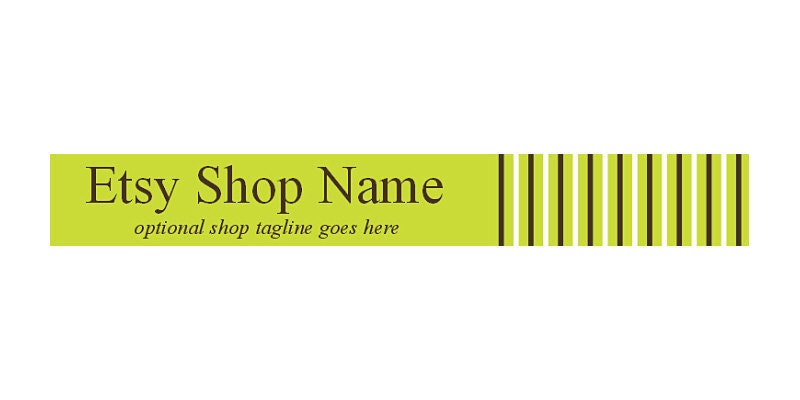 Simple Etsy Shop Banner - Stripes 1  - Website Header Banner