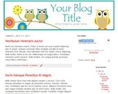Blogger Banner Design Owl Tweeties Design for Blogger or Wordpress