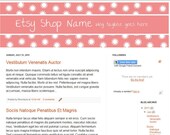 Blogger  Design Pretty Pink Design for Blogger or Wordpress