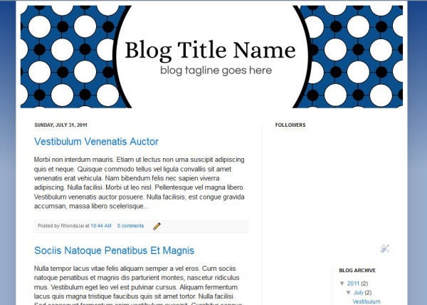 Blog Banner Design Modern 1 Design for Blogger or Wordpress