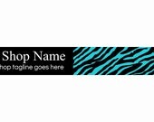 Zebra Etsy Banner or Blog Header Design - Zebra Print 3