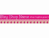 Premade Etsy Shop Banner or Blog Header Design - Girly 2