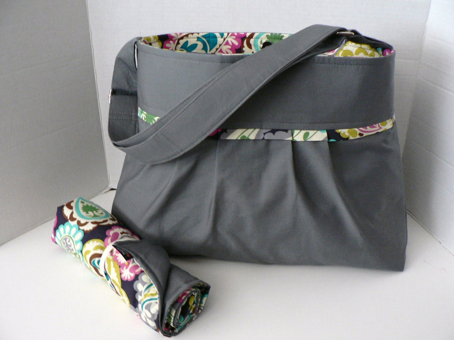 Monterey Bag  Diaper Bag Set - Medium - Roco Paisley and Slate or Custom Design Your Own