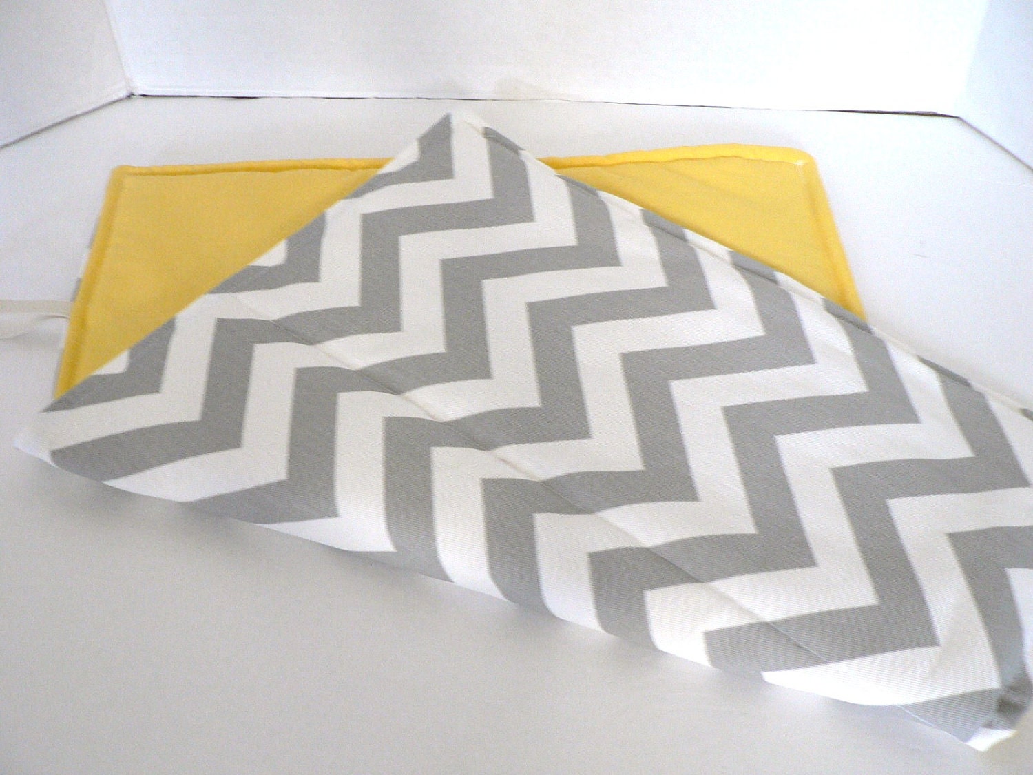 Monterey Chevron Diaper Bag Set - Medium - Grey Chervon and Yellow or Custom Design Your Own