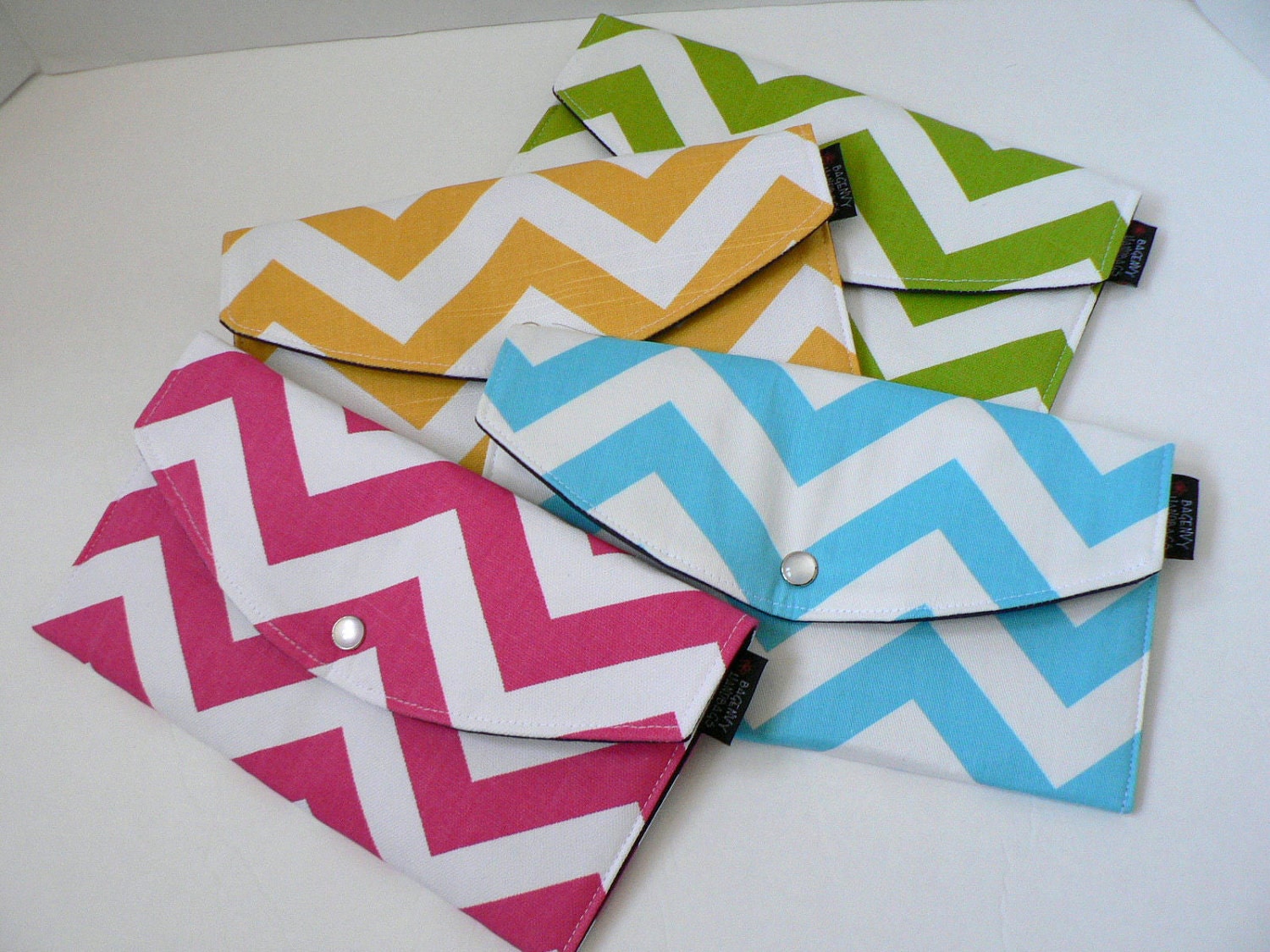 Set Of 4 - Chevron Candy Shop Collection - Bridesmaid Clutches