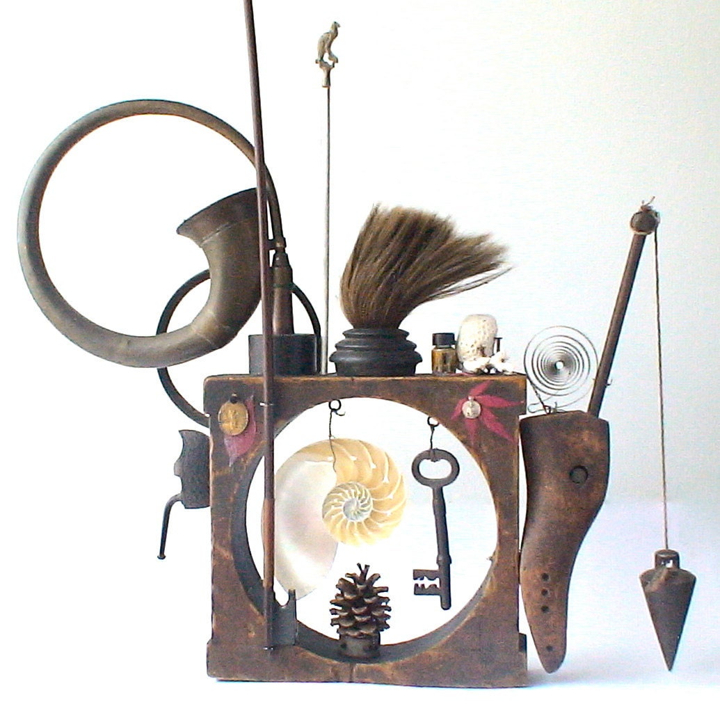 assemblage art - 'a three pipe walk'