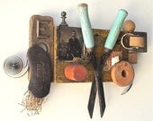 assemblage art - 'for daddy's helper'