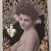 Original ACEO Goth Inspired Feminine Vintage Photo Black Cream