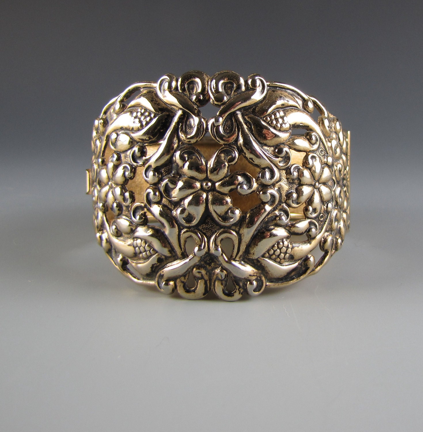 Art Nouveau Brass Cuff
