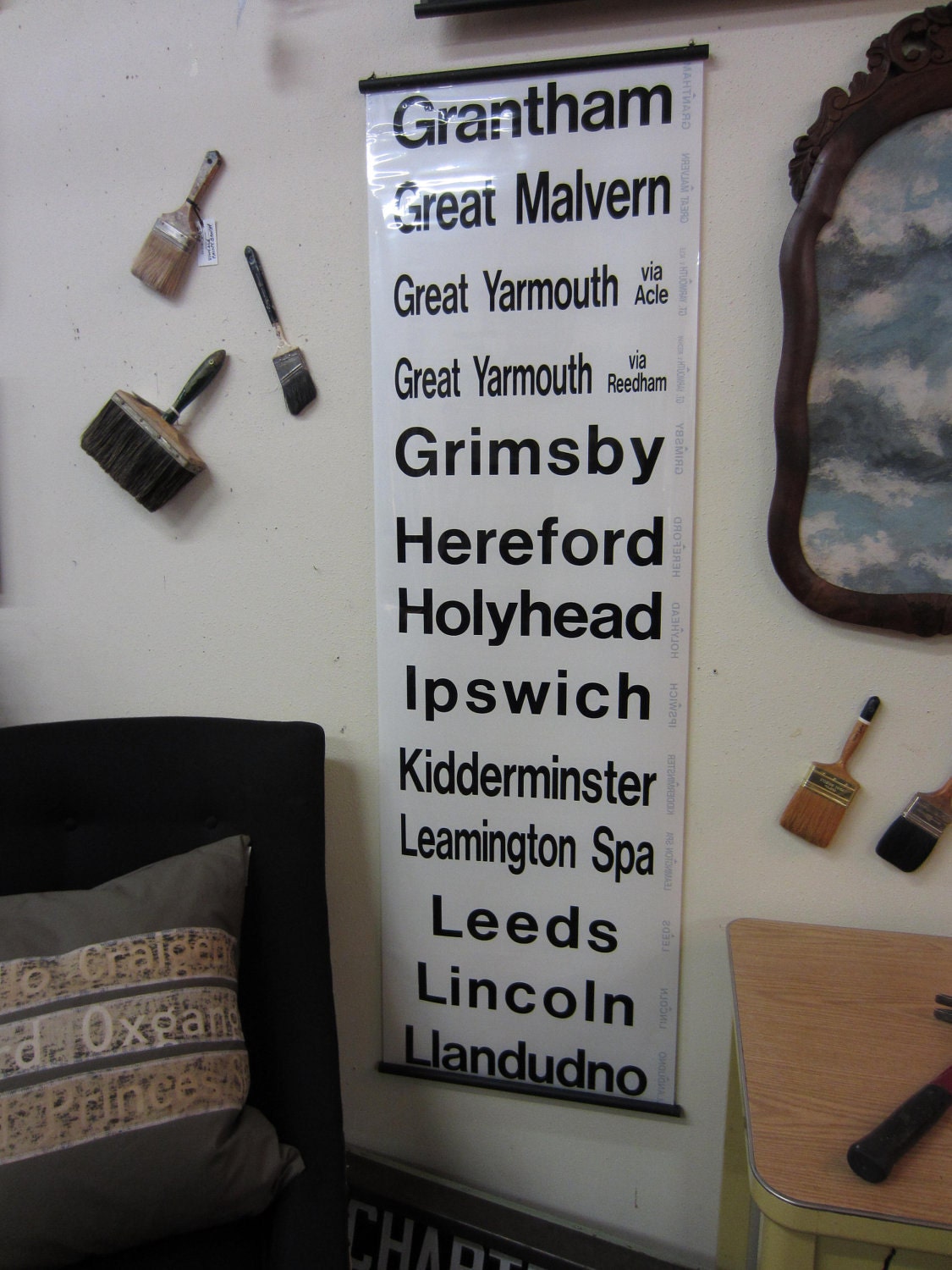 vintage british bus roll. grantham to lladudno.