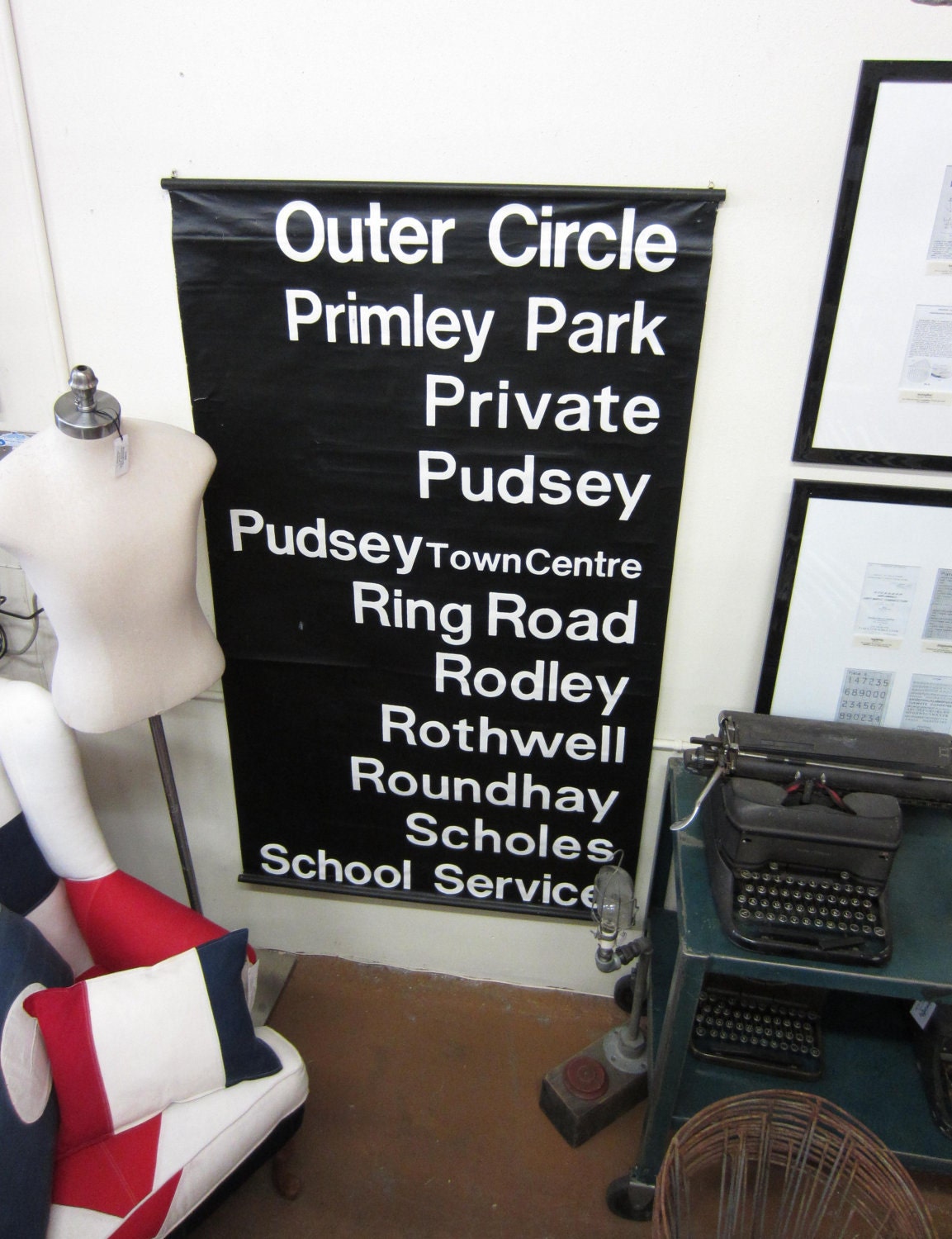vintage british bus roll. outer circle to school service.