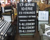 vintage US bus roll. 17 erie to 26 allegheny.