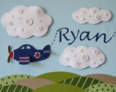 Flying and Writing - Airplane art with a name or word of your choice