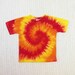 Toddler's Tie-dye T-shirt, Sz. 4T, red orange yellow