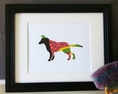 SALE Pocahontas Cloak-German Shepherd Dog Vintage Silhouette