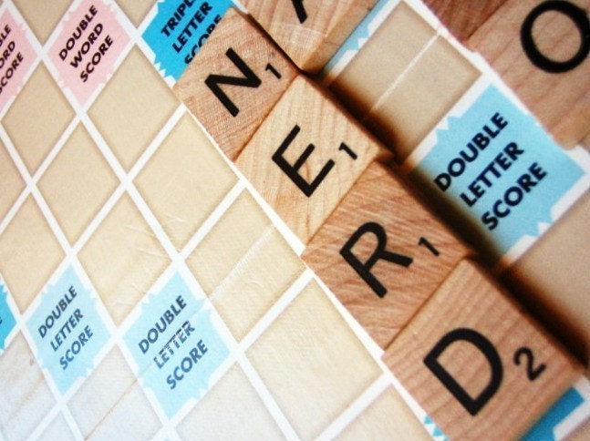 Scrabble Nerd 5x7 Free Shipping
