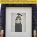 Fox, Crow and Mistletoe winter GRAPHIC ART giclee print  7x9 inches SIGNED by Ryan Fowler