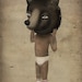 Boy In the  BEAR MASK illustration Giclee print 9x12inches Signed
