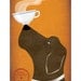 LABRADOR Retriever Coffee Company graphic art giclee print 8x16 inches Signed by artist