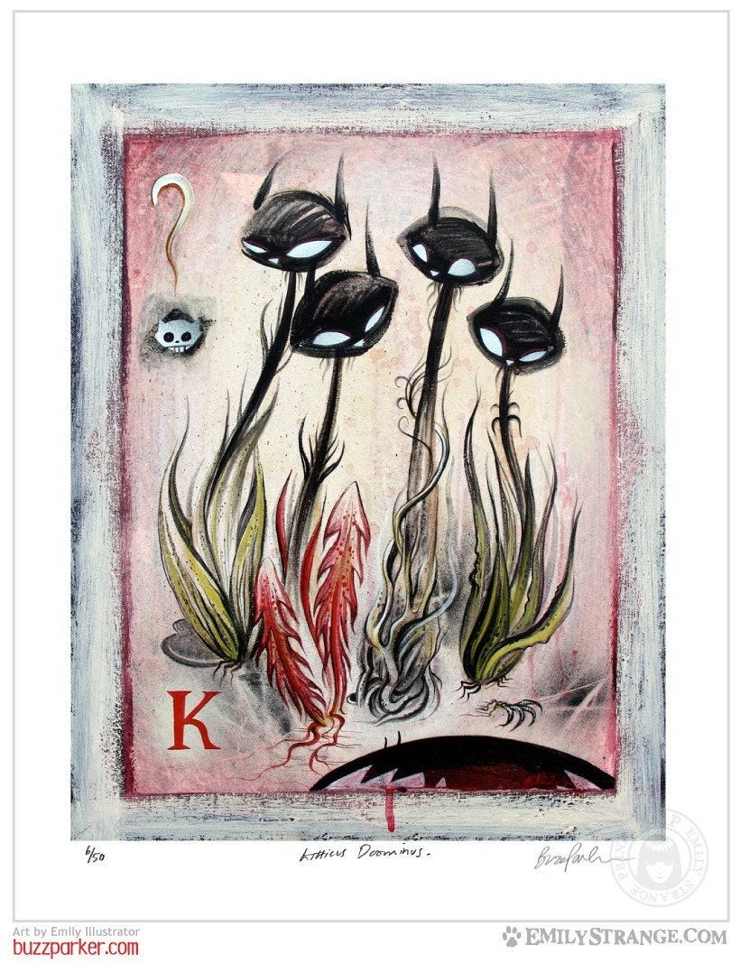 Kitticus Doominus, Limited Edition Emily The Strange Art Print