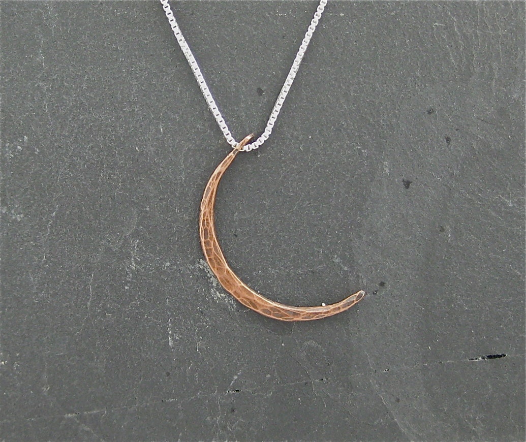Crescent Moon Pendant-Copper
