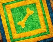 Small Dog Bone Quilt - Boy Dog Puppy Miniature Dog Lover Gift